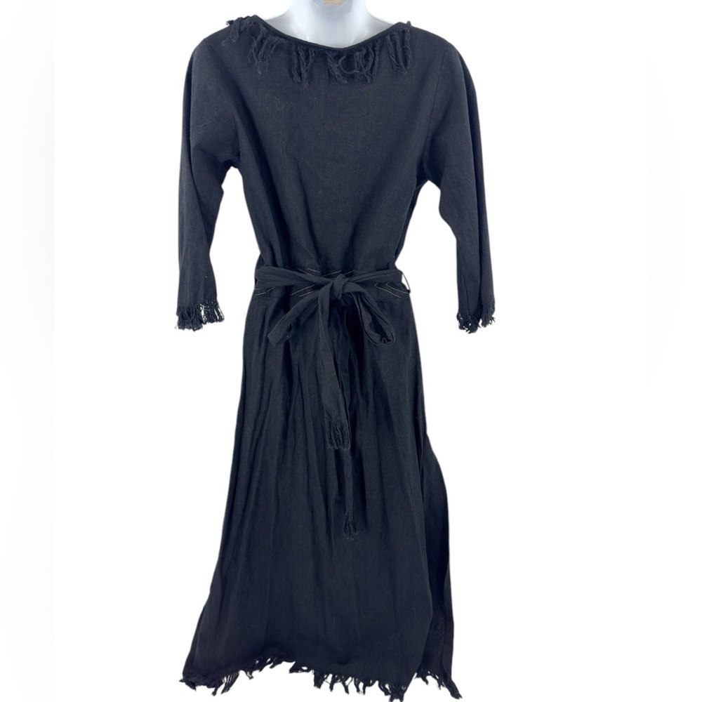 Chintamani Alchemistry Goddess Wrap Dress Womens Medium Fringe Maxi Boho Witchy - Picture 9 of 15